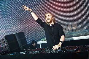 David Guetta y su novia en Coachella