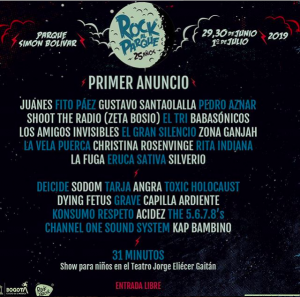 Rock Al Parque 25 años y sus primeros 30 invitados
