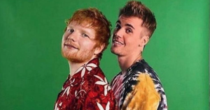 Ed Sheeran al lado de Justin Bieber "I Don´t Care"